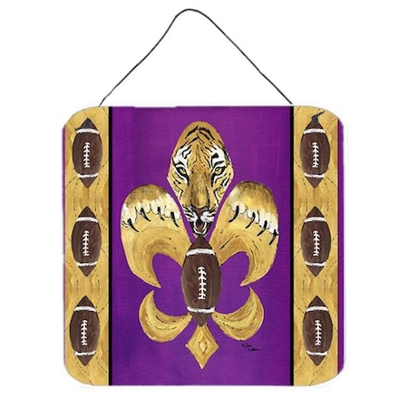 Tiger Football Fleur De Lis Aluminium Metal Wall Or Door Hanging Prints